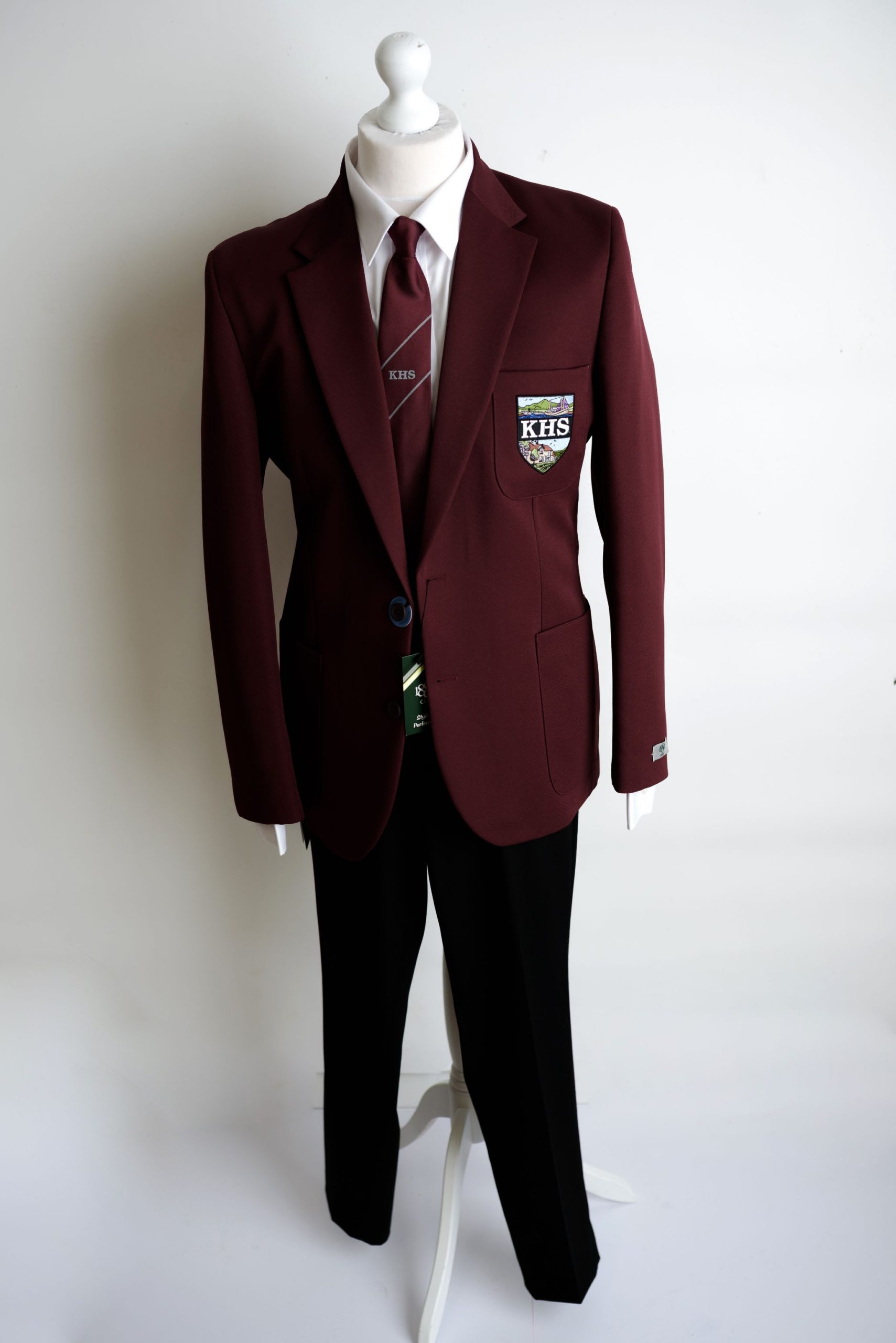 Kilkeel High School Boys Fitted Maroon Blazer 2 Back Vents Holmes