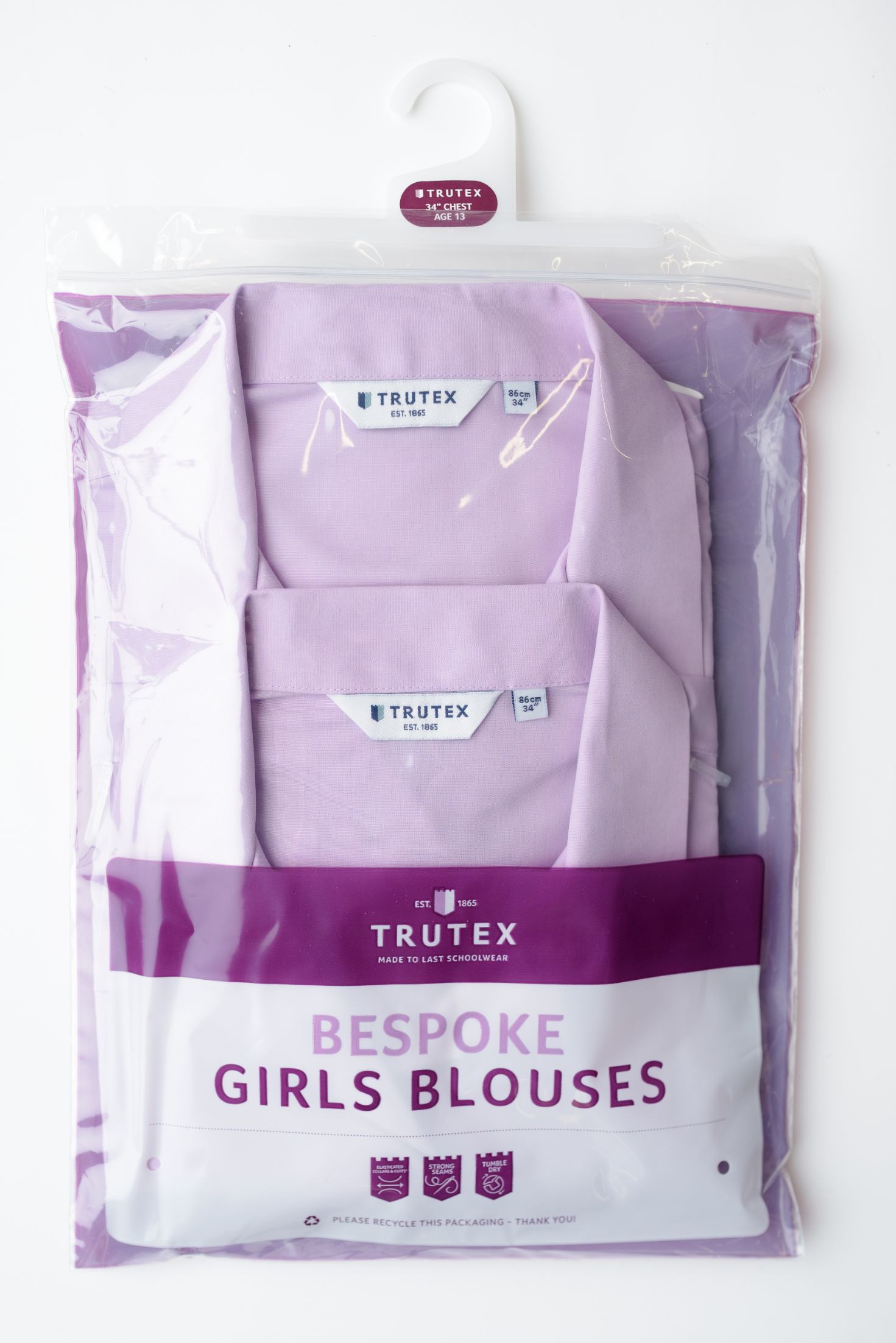 Lilac Twin Pack Non Iron Blouses (Short Sleeve)