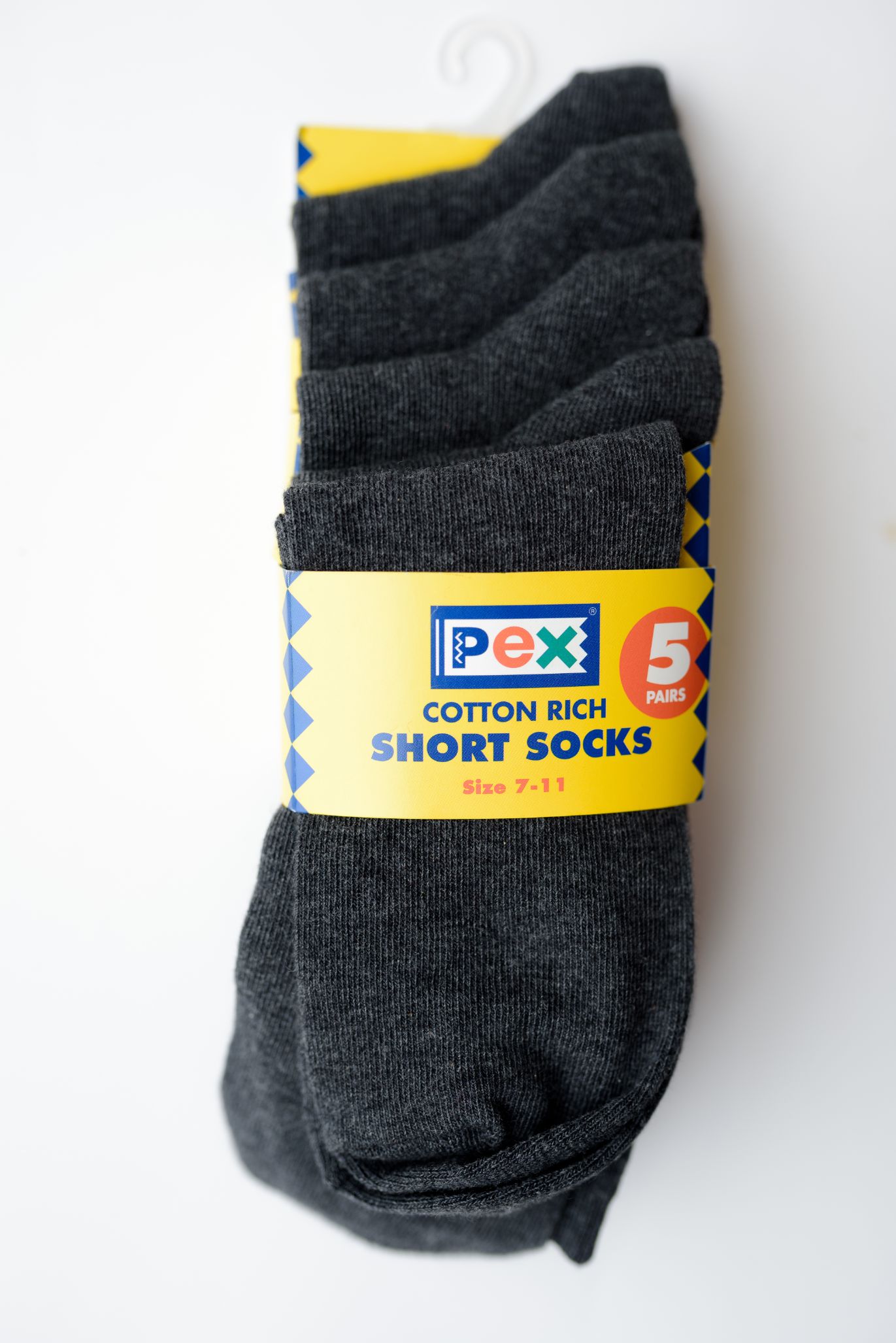 Pex Grey Short school socks