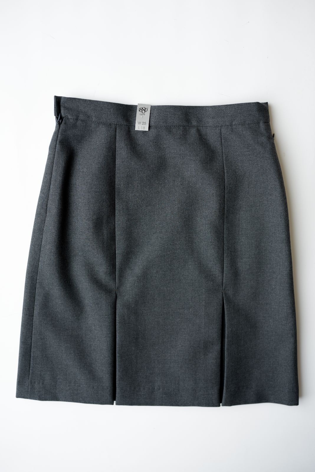 1880 Club back of grey pleat school skirt
