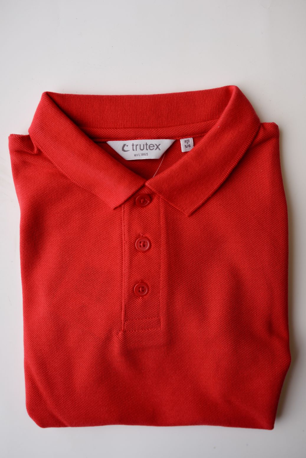 trutex red school polo shirt