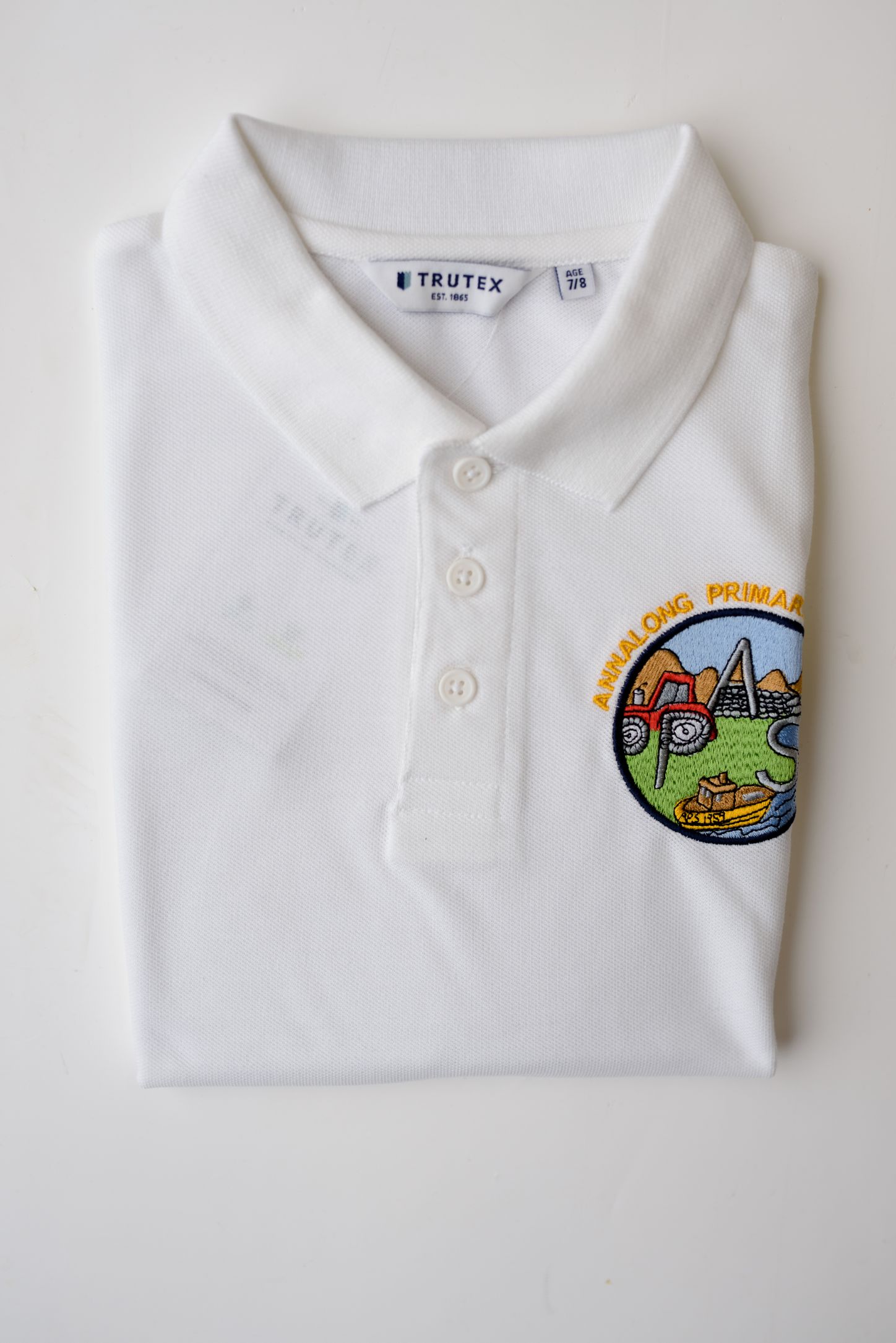 Annalong Primary School Trutex White Polo shirt
