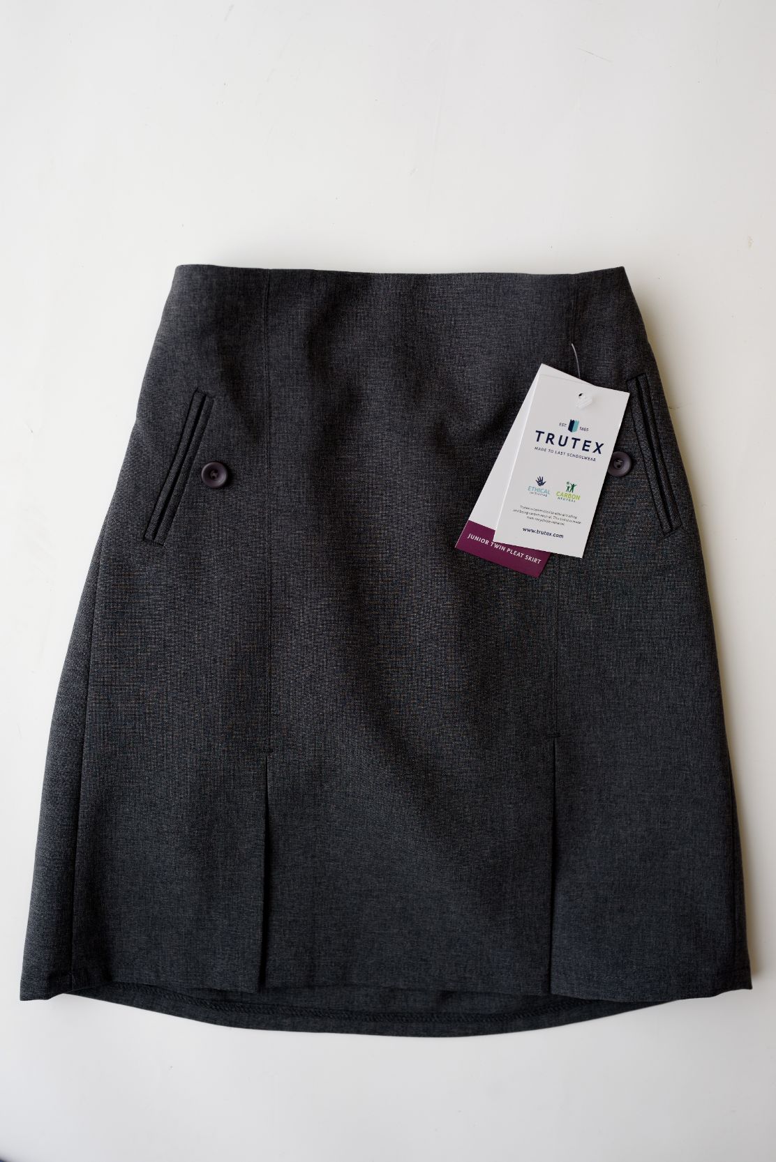 Trutex Grey School pleat skirt