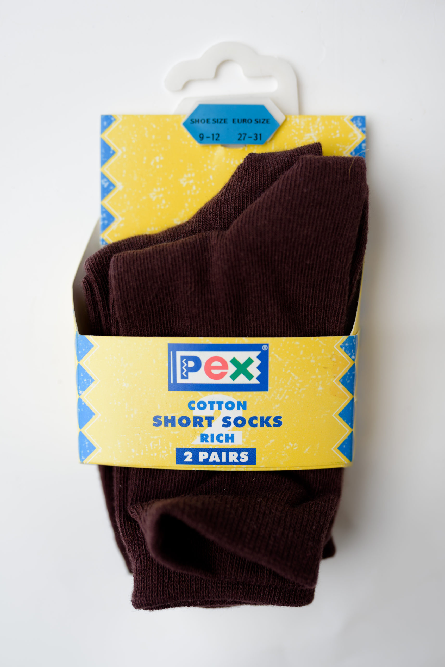 PEX 2 Pairs Brown Short Socks